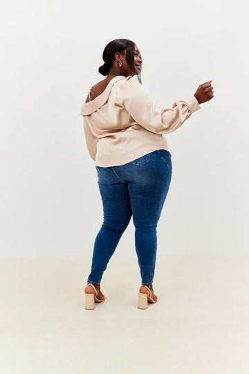 Asymmetrical Satin Blouse